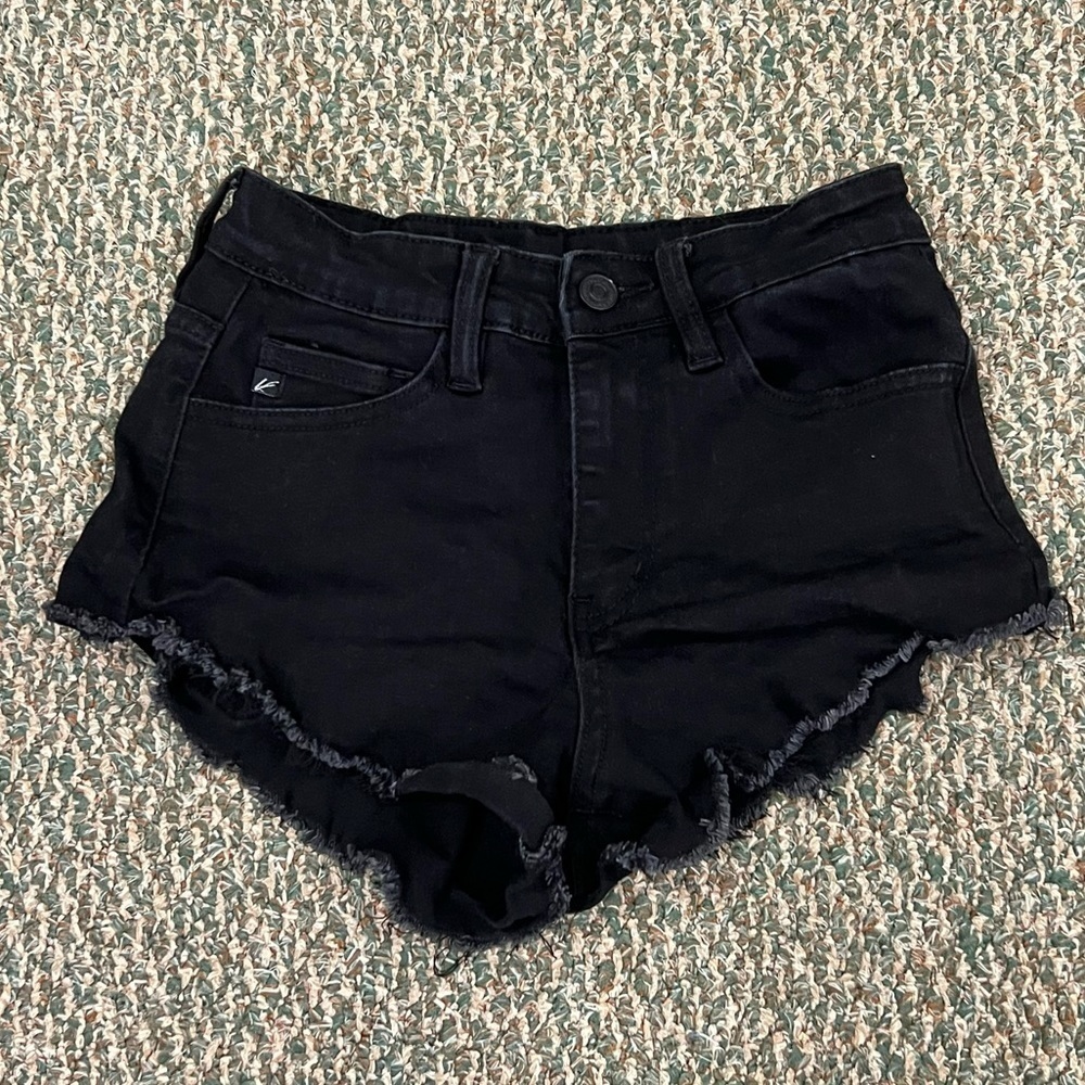 KanCan Black Cut Off Jean Shorts Size 24 Women’s